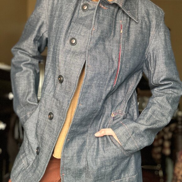 Vintage Style Reproduction Kee Denim Chore Jacket Barn Coat - Picture 11 of 11